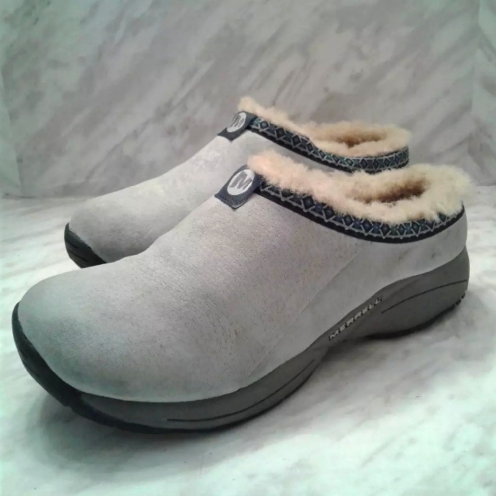 Merrell Encore Ice Mule Clogs Shoes Women's 6.5 Suede Slip On loafer